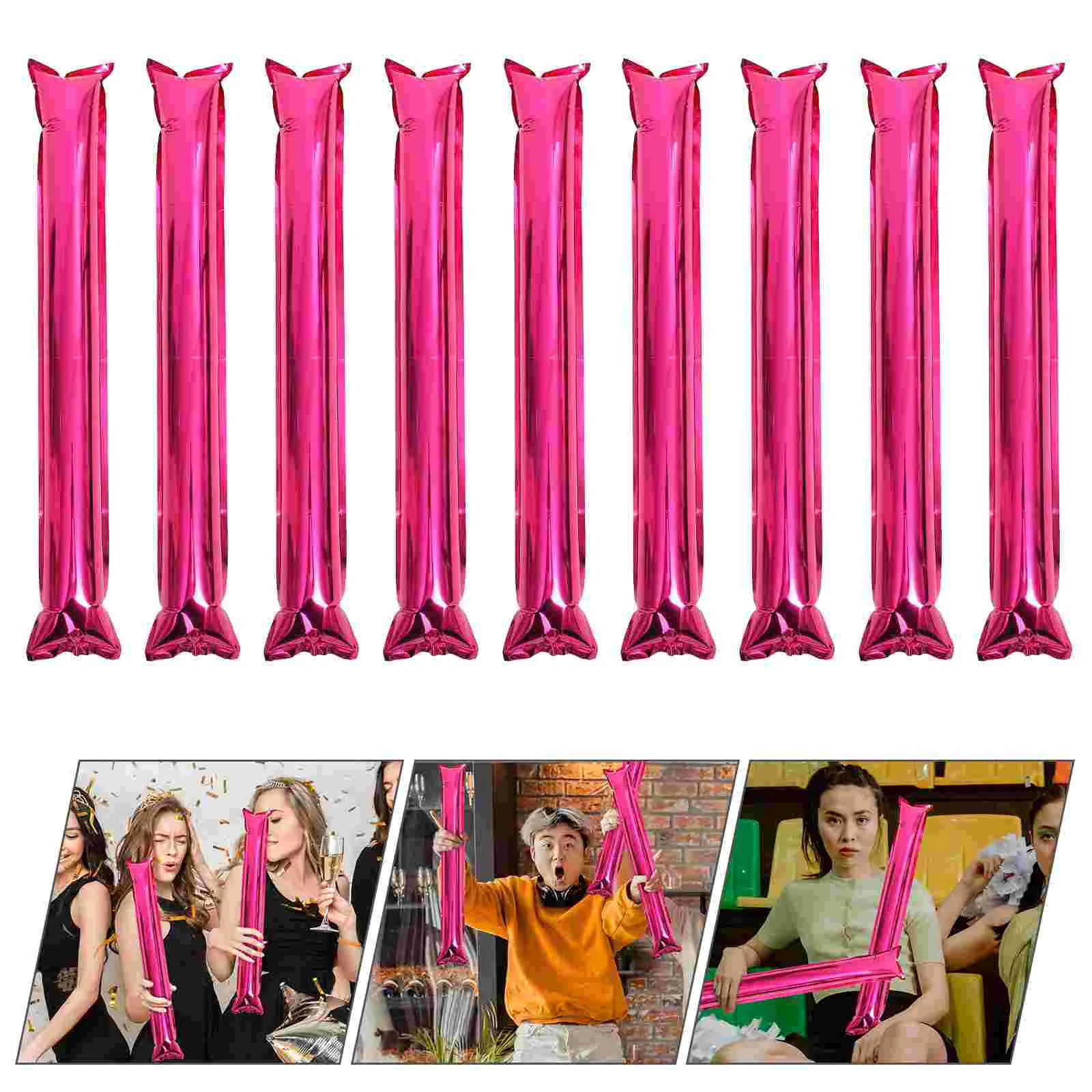 

24pcs Sports Game Cheering Inflatable Sticks Noise Making Sticks Inflatable Boom Balloon Sticks