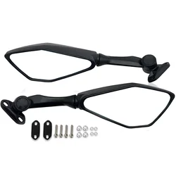 Motorcycle Rear View Mirror Set - Sleek Design (White Mirror)