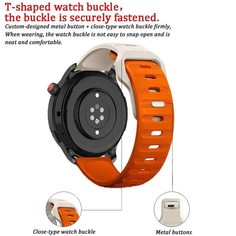 20mm 22mm Watch Strap For Amazfit Bip 3 3Pro GTR 2 3 4 GTS 2e 3 4 4mini Silicone Band For Samsung Galaxy Watch3 4/5/5Pro 42 46MM