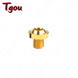 Premium Titanium Bolt with Plummer Head and Torx T45 for Motorcycle and Car Applications (Gold)