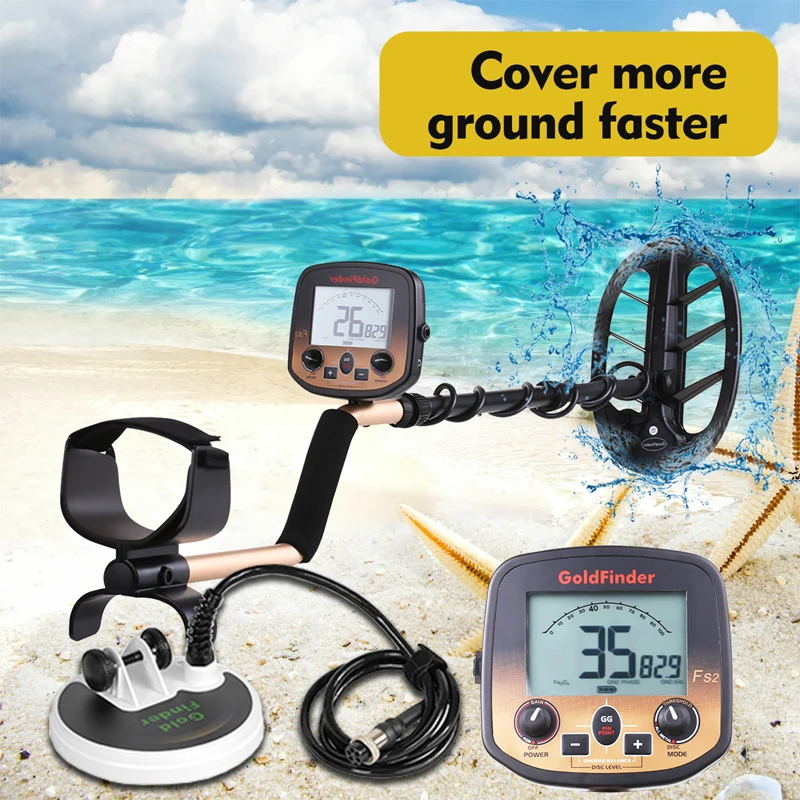 

FS2 Metal Detector High Sensitivity Treasure Finder Precise Locator Waterproof Search 11'' Coil and 5'' Coil Gold Metal Detector