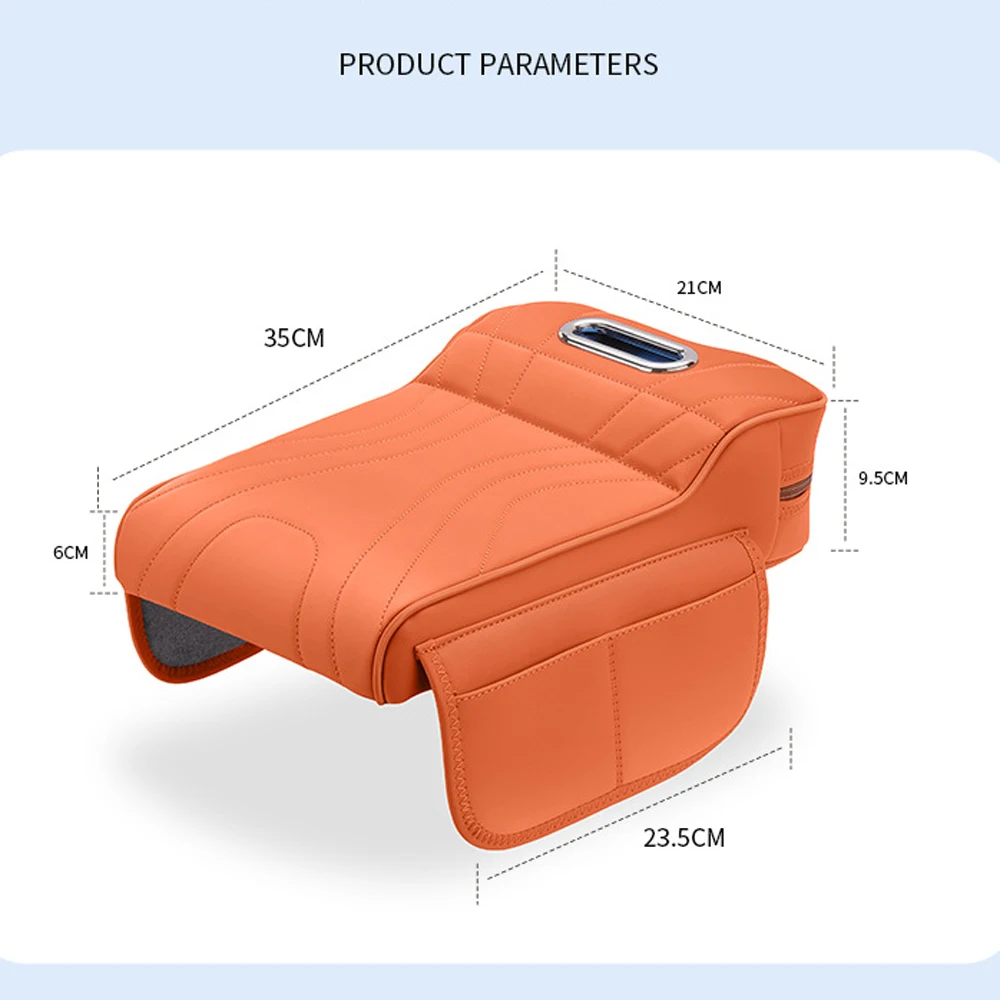 Car Armrest Box Height Increase Pad PU Leather Car Armrest Box Protective Cover Storage Bag For Haval H9 2rd 2024 2025
