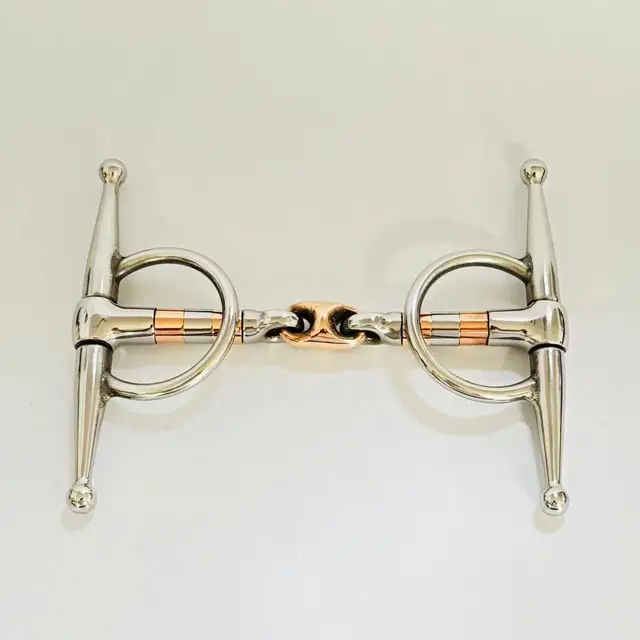 Stainless steel three-section H-shaped chew brass armature accessories Equestrian harness water saddle mouth string supplies Stainless steel three-section H-shaped chew brass armature accessories Equestrian harness water saddle mouth string supplies