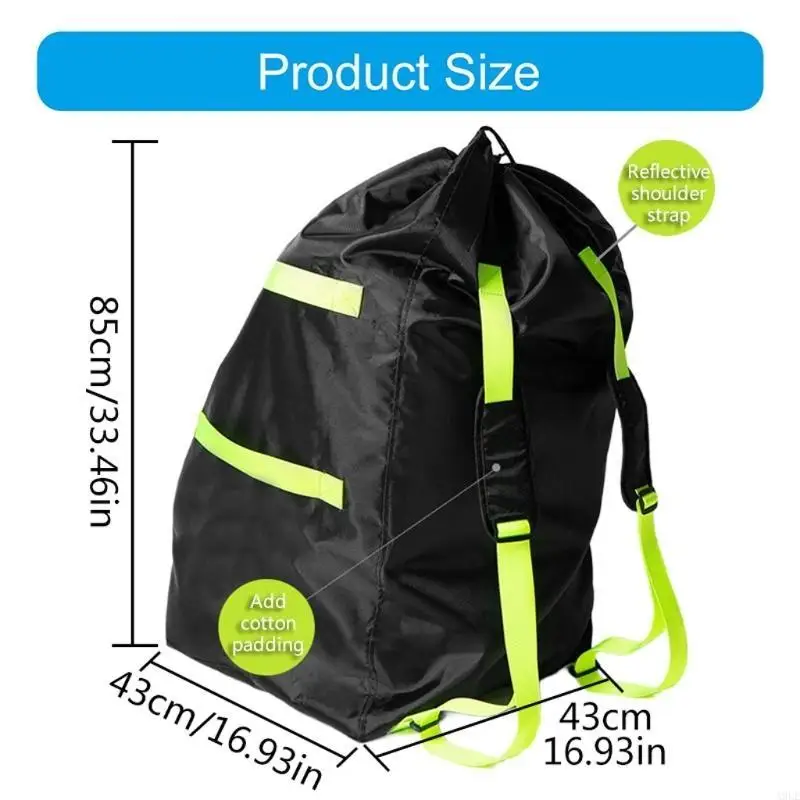 Travel Friendly Seats Bag with Breathable Straps Foldable Designs Seats Storage Easy Carry for Plane
