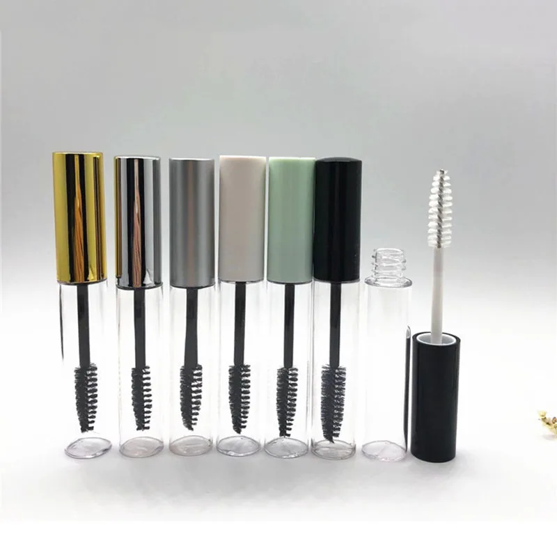 10ml Empty Mascara Tube Eyelash Vial Liquid Bottle Container With 9 Colours Cap Refillable Bottles Makeup Accessories