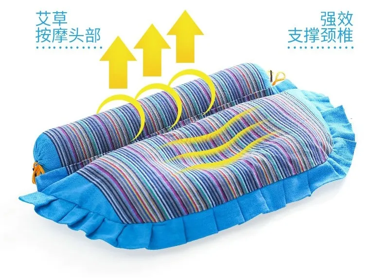 Wormwood cervical vertebra pillow repair cervical vertebra sleep special neck support to help sleep soothe the nerves adult