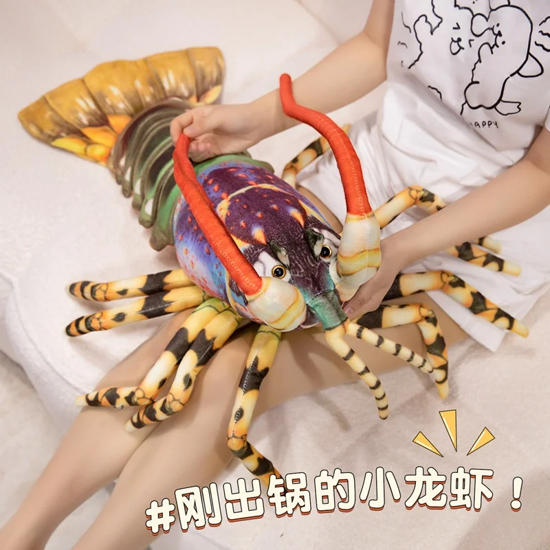 Lifelike Colorful Lobster Plush Toy Stuffed Throw Pillow Creative Home Decor Funny Christmas Gift Vivid Design