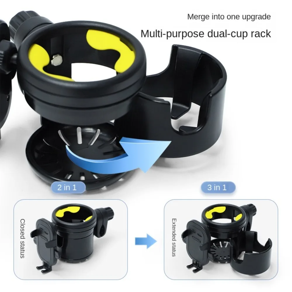 

Bike Cup Holder Dual Feeding Bottle Stroller Cup Holder Baby Stroller Accessories Buggy Bottle Holder Mobile Phone Holder