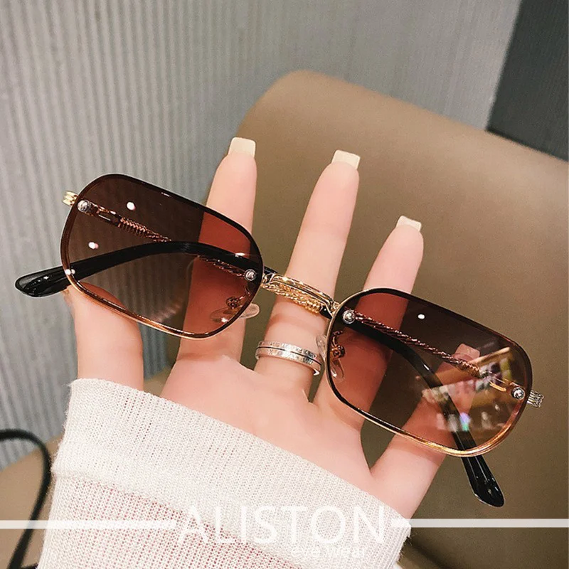 

New Sunglasses for Women with Small Frames and Sunglasses, Popular on the Internet, Same Style INS Han Chao Male