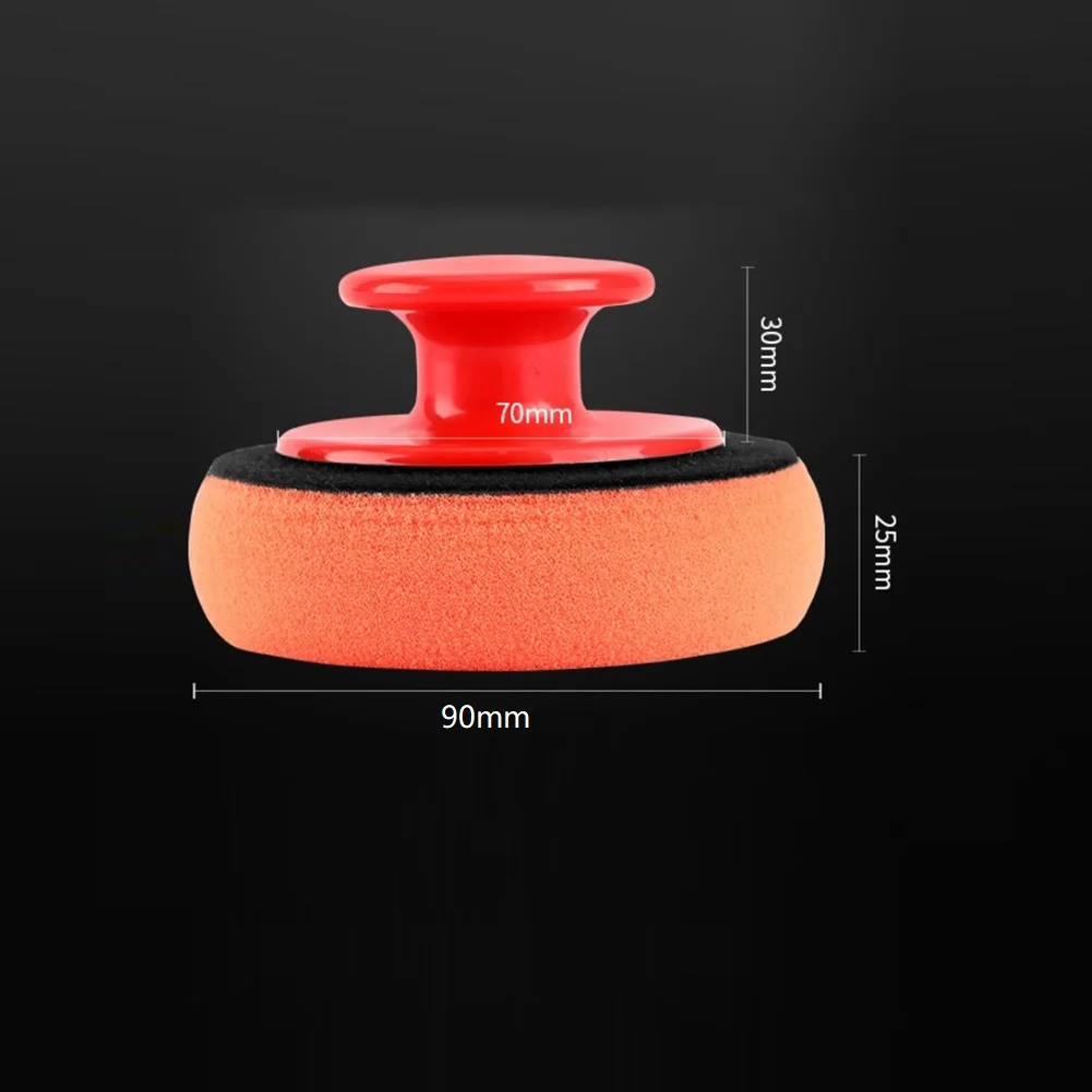 

1/6pcs Waxing Sponge Handle Car Waxing Polishing Pad For Glass Cleaning Interior Maintenance Power Tool Accessories
