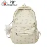 Girls College Backpack with Pendant Students Bookbag Large Capacity School Backpack Computer Backpack Aesthetic Backpack 1
