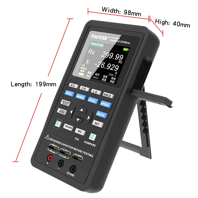 Hantek 1832C/1833C Portable LCR Tester Handheld Digital Bridge Resistance Inductance and Capacitor digital lcr meter
