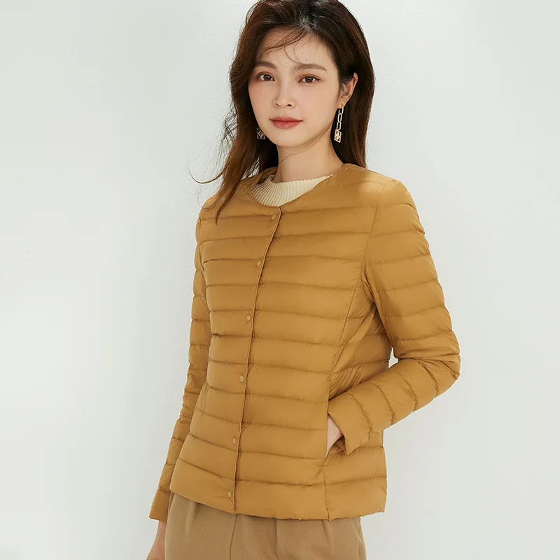 

Новинка Осенняя Женская легкая куртка из ткани ультратонкая куртка 90% утиный пух теплая Женская парка пальто разные куртки