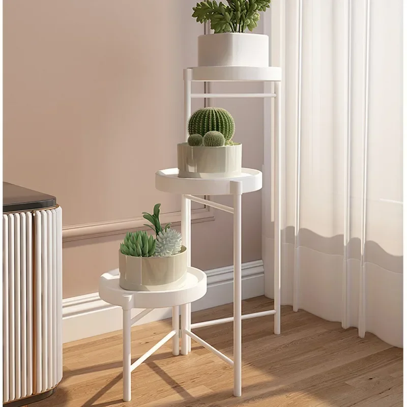 Indoor Folding Plant Stand Succulent Green Luo Stand For Flowers Balcony Creative Flower Base Iron Decoration Flower Holder