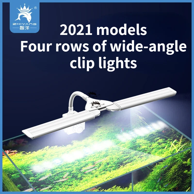 110-240V fish tank aquarium clip LED lighting mini timer four rows wide angle light aquarium light,aquarium lamp