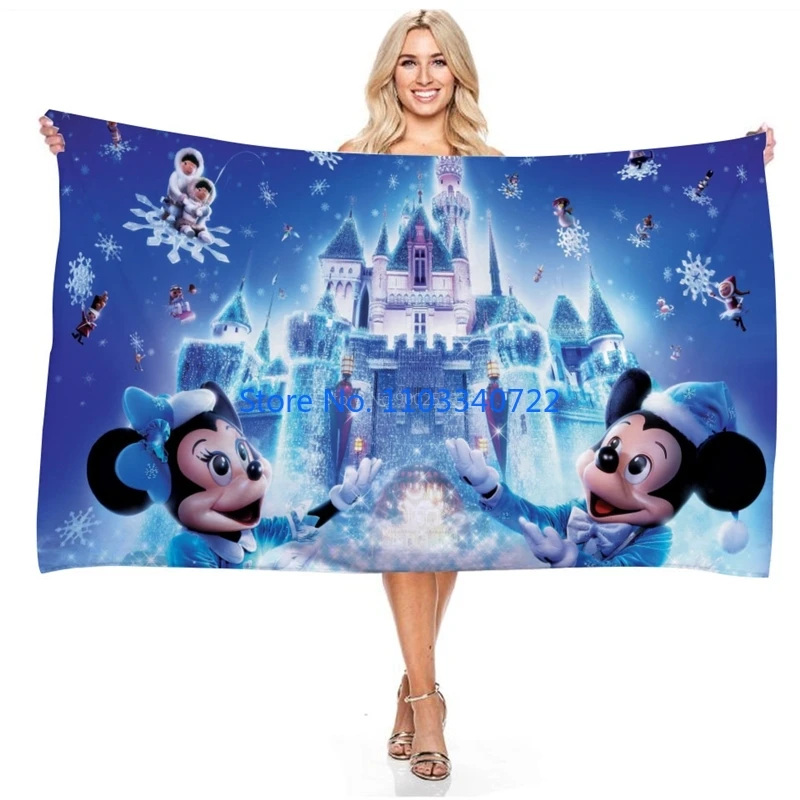 

Mickey Mouse Beach Towel Minnie Mouse Donald Duck Dog 3D Printed Beach Towel Swimming Towel for Adults Children's Gift