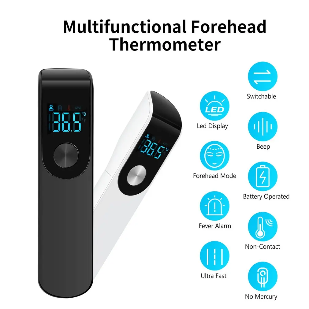 Non-contact Laser Body Temperature Ear Thermometer Infrared Fever Thermometer Medical Household Digital LCD Infant Adult