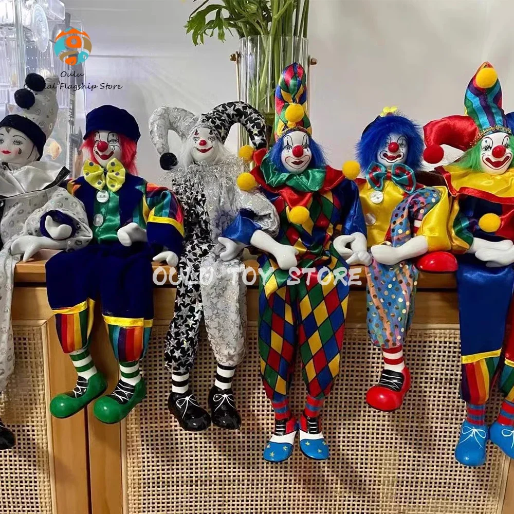 Мягкая набивная кукла клоуна Poltergeist, фигурка клоуна, подвесная ступня, плюши, аниме фигурки, украшение на Хэллоуин, подарок для детей, игрушки