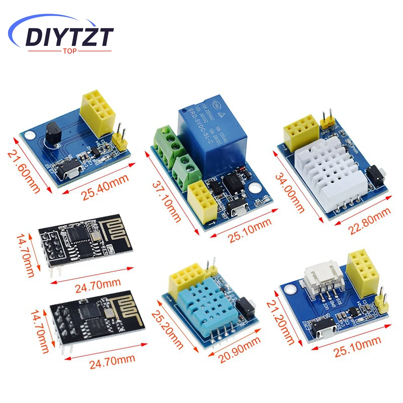 DIYTZT ESP8266 5V WiFi 릴레이 모듈 DS18B20 DHT11 DHT22 LED 컨트롤러 스마트 홈 원격 제어 스위치 전화 APP ESP-01S