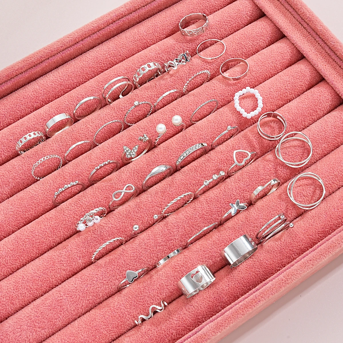 67 Pcs/Set Boho Style Metal Earrings Necklaces Rings Bracelets Multi Piece Jewelry Set For Women Daily Wear New 2024 Fashion