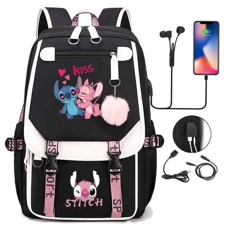 MINISO Disney рюкзак с зарядкой через USB милый чемодан для мальчиков и девочек
