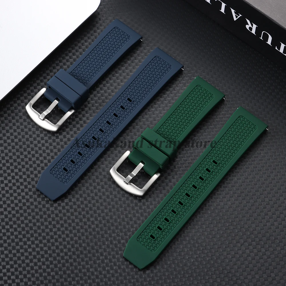 Enhanced Silicone Sport Watch Band with Quick Release - Men's Rubber Bracelet