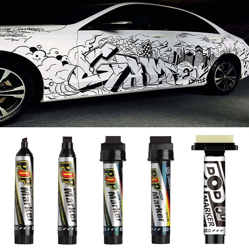 Permanent Markers Sketch Graffiti Paint Brush Pens Set Drawing Poster Manga Office School Art Stationery
