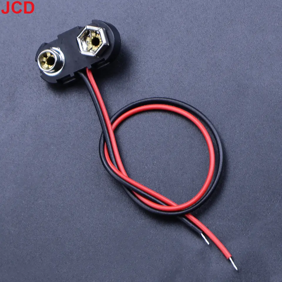 5pc 9V Battery Connector Power Clips DC Jack Male Female Alligator Snap Adapter Wire Holder Cable 9 Volt Lead Socket Plug Barrel image 8