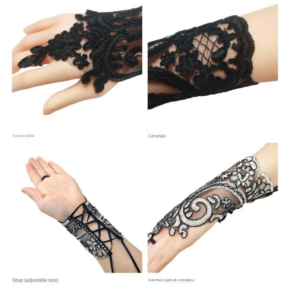 Hot Sale Party Dress Lace Gloves Clothing Accessories Sexy Bridal Gown Mittens Elegant Rhinestone Short Gloves Party