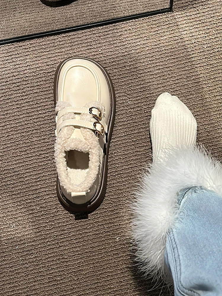 

Кроссовки женские с круглым носком, повседневные оксфорды, на платформе, в британском стиле, клоги, плоская подошва, кожаные, в школьном стиле, Осень-зима