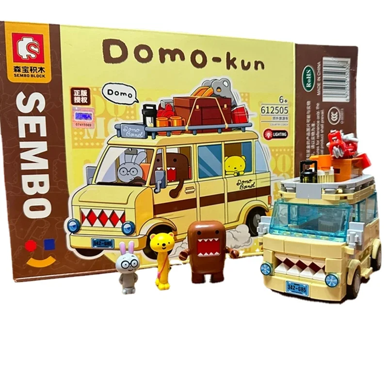 

SEMBO Domo-kun, пригородный туристический автомобиль, строительные блоки, анимация, периферийные кавайные детские развивающие игрушки, подарки на день рождения