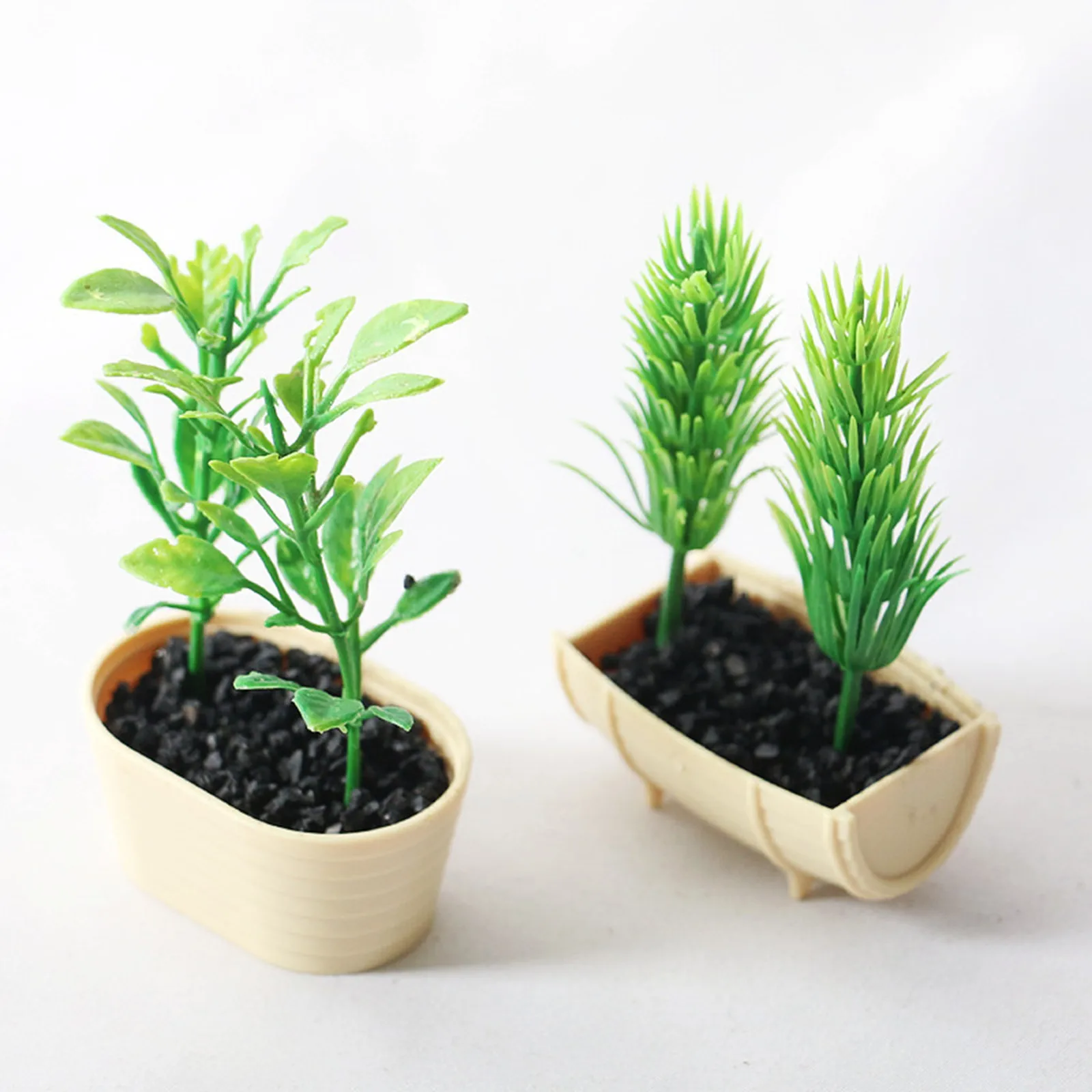 Plante en pot miniature maison poupée, Plante en pot maison de poup