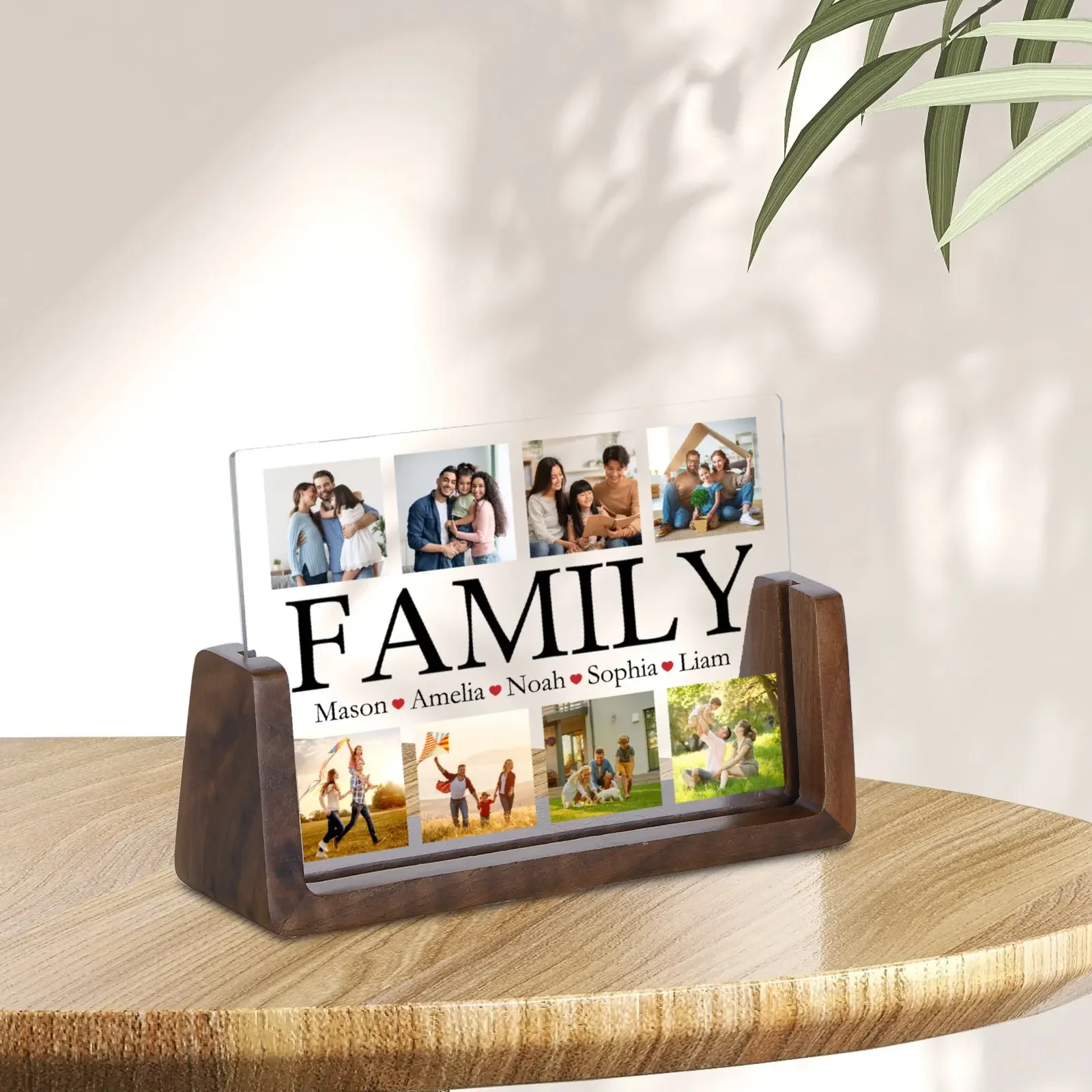 Personalized Family Photo Frame For Women Men Mom Home Decoration Desktop Display Name Birthday Gifts photo frame wood canvas frame wood photo frame wood frame wood picture frame