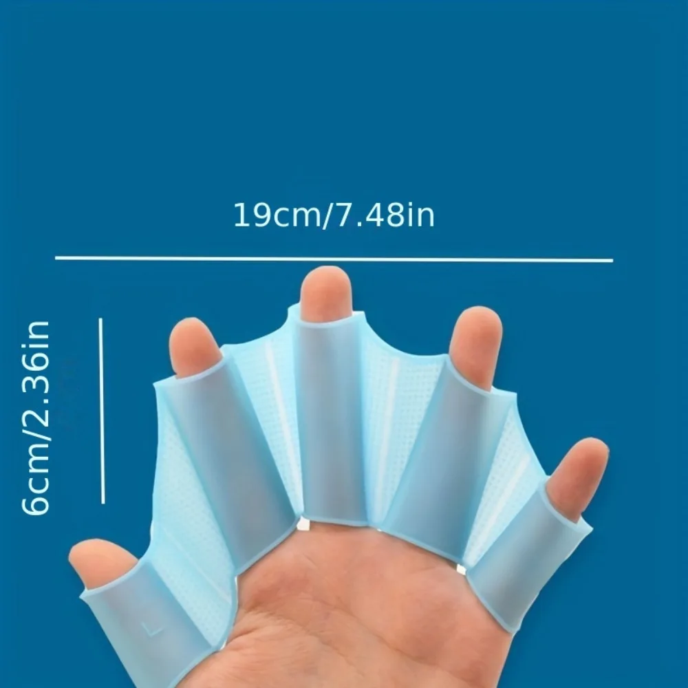 3쌍 실리콘 수영 훈련용 손가락 웨빙, 개구리형 수영장 패들, 손가락 웹 핸드 핑거핀, 핸드 웹 수영 플리퍼