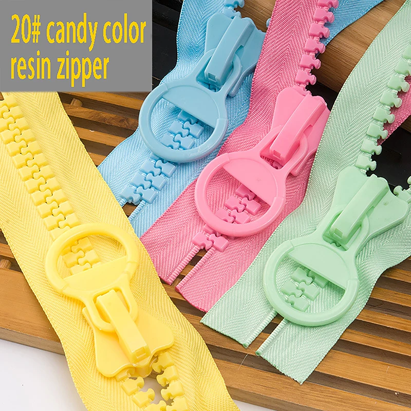 25cm Extra Large Resin Zipper Color No Endless Lock Zippers Pencil Bag Decoration Zip Garment Unstoppable Pocket Zips