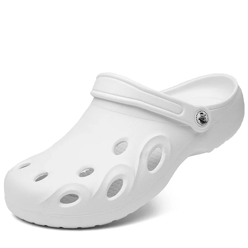 Summer Rubber Sandals Men Clogs Garden Shoes For Wide Foot Barefoot Shoes Zuecos Hombre Cholas Man Beach Big Size 48 49