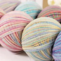50g Per Roll Partially Dyed Merino Wool Yarn Soft and Delicate in Texture Ideal for DIY Knitting of Scarves Shawls and Sweaters 1