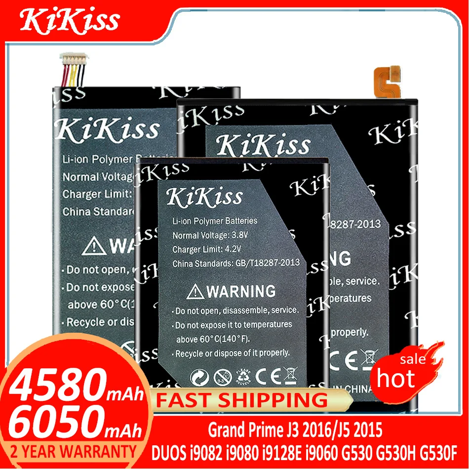

KiKiss Battery For Samsung Galaxy Grand Prime J3 2016/J5 2015/DUOS i9082 i9080 i9128E i9060 i9301 i9118 SM G530 G530H G530F