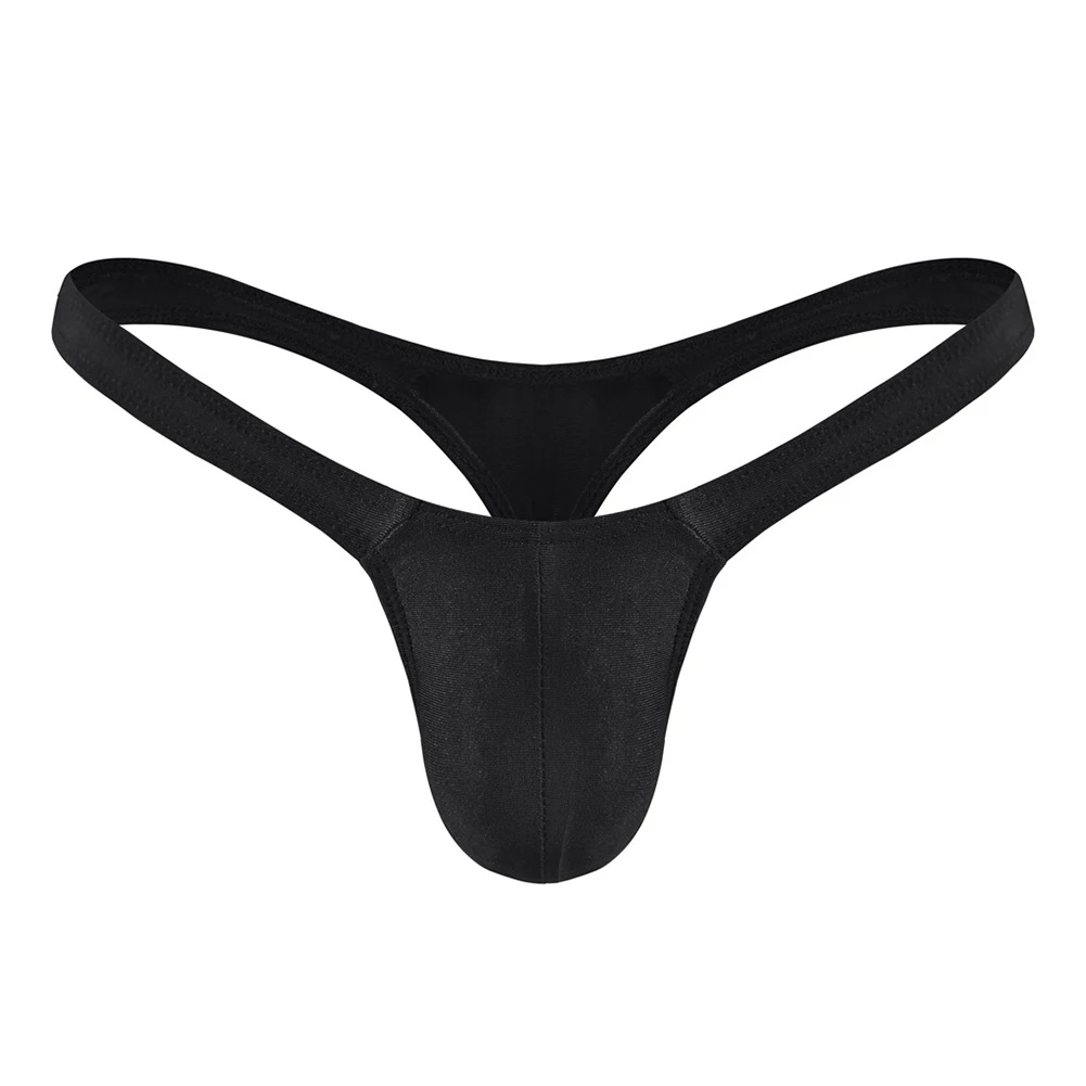 

New Mens Low-Rise Elastic Sexy Bluge Pouch Breathable Bikini T-Back Thong G String Underwears Seamless Mini Solid Men's Thongs