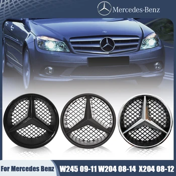 Chrome Black OE Style Emblems For Mercedes Benz B C GLK W245 W204 X204 High Quality ABS Front Grill Illuminated Star Emblem Logo 1
