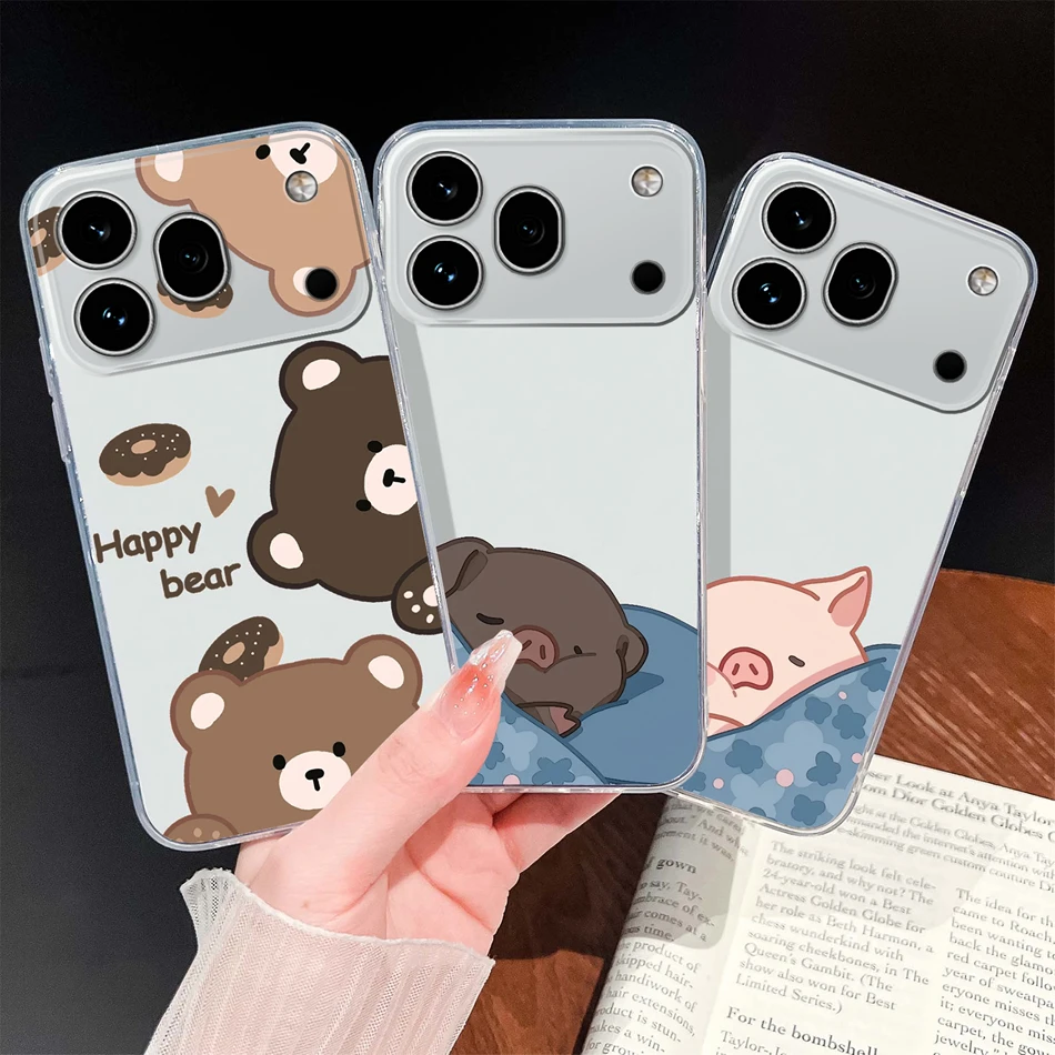 Clear Cool Stars Vibe Shockproof Silicone Phone Case