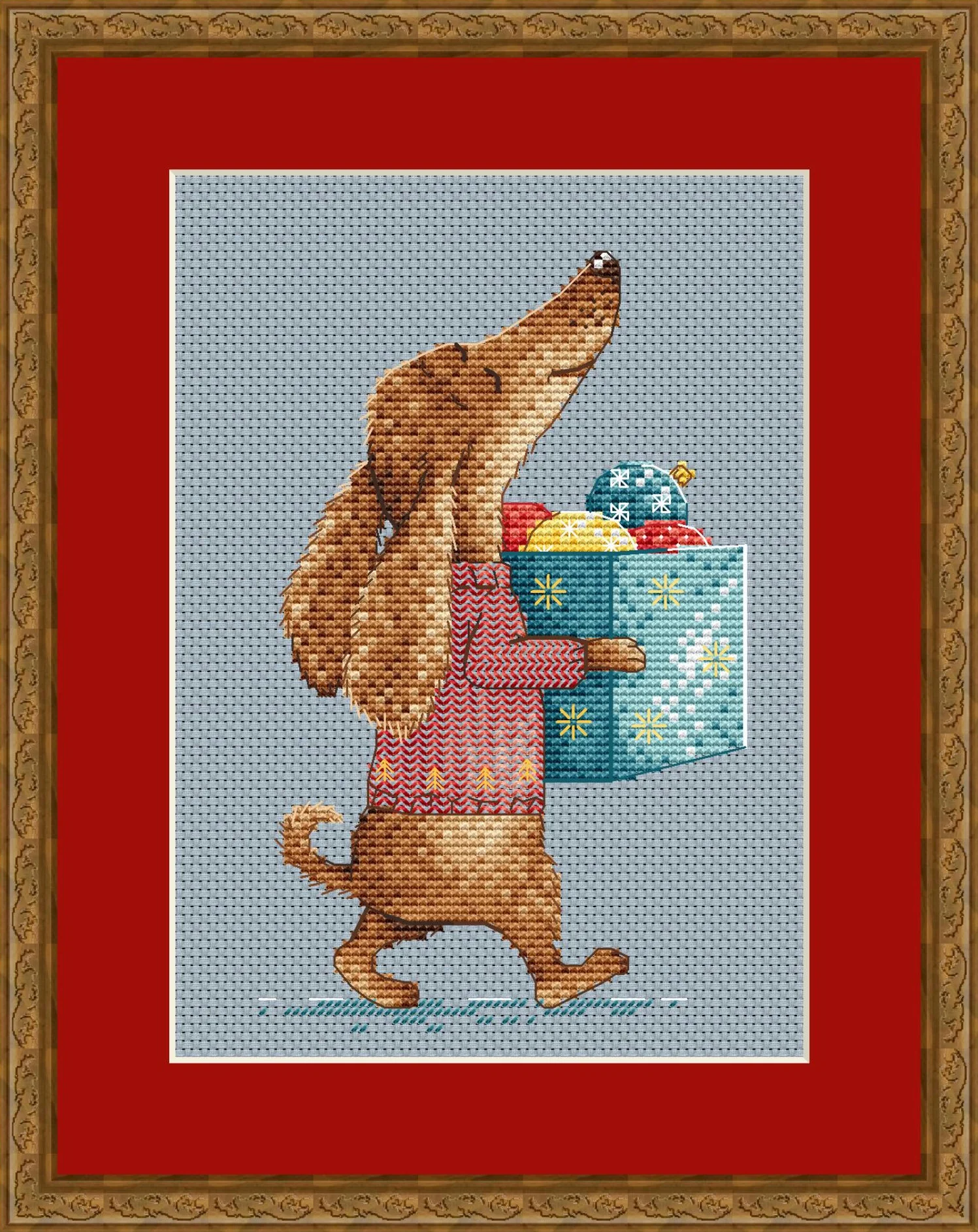 

Набор для вышивки крестиком 7-little Fox с подарками 21-27, Набор для вышивки крестиком Aida 14CT 14CT, холщовая ткань, набор для декора гостиной