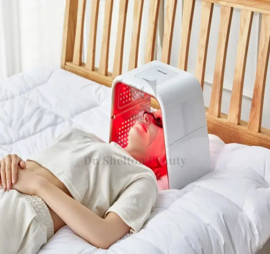 CE Approved LED Beauty Machine OMEGA Light Red Light Therapy 4 Colors and IR Treatment Case