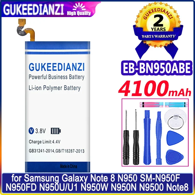 

EB-BN950ABE 4100mAh Battery for Samsung Galaxy Note 8 N950 SM-N950F N950FD N950U/U1 N950W N950N N9500 Note8 Batteria + Tools