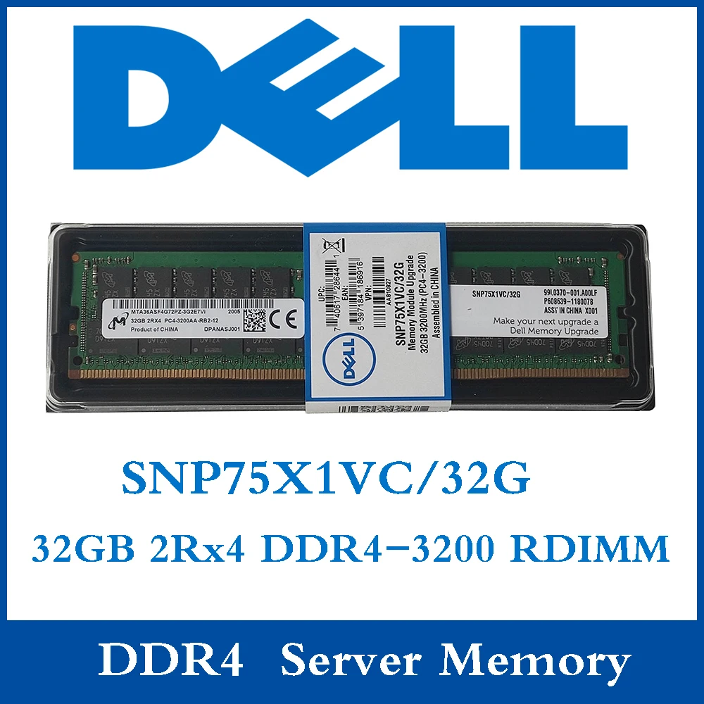 Memoria RAM Para Servidor Dell 32GB DDR4-2400 RDIMM - Módulo ECC