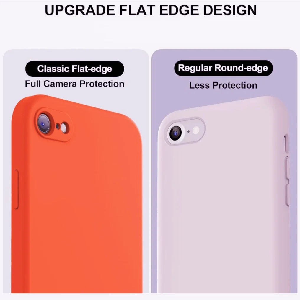 Vibrant Orange Shockproof Liquid Silicone Phone Case