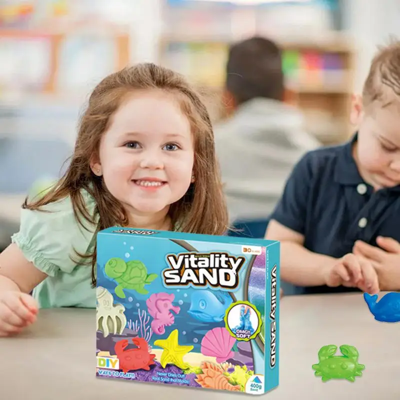 Sand Molds Beach Toys Magic Sand Clay Educational Toy Children Play Sand Modeling Clay Supplies Anti Stress Toys For Kid Toddler 2