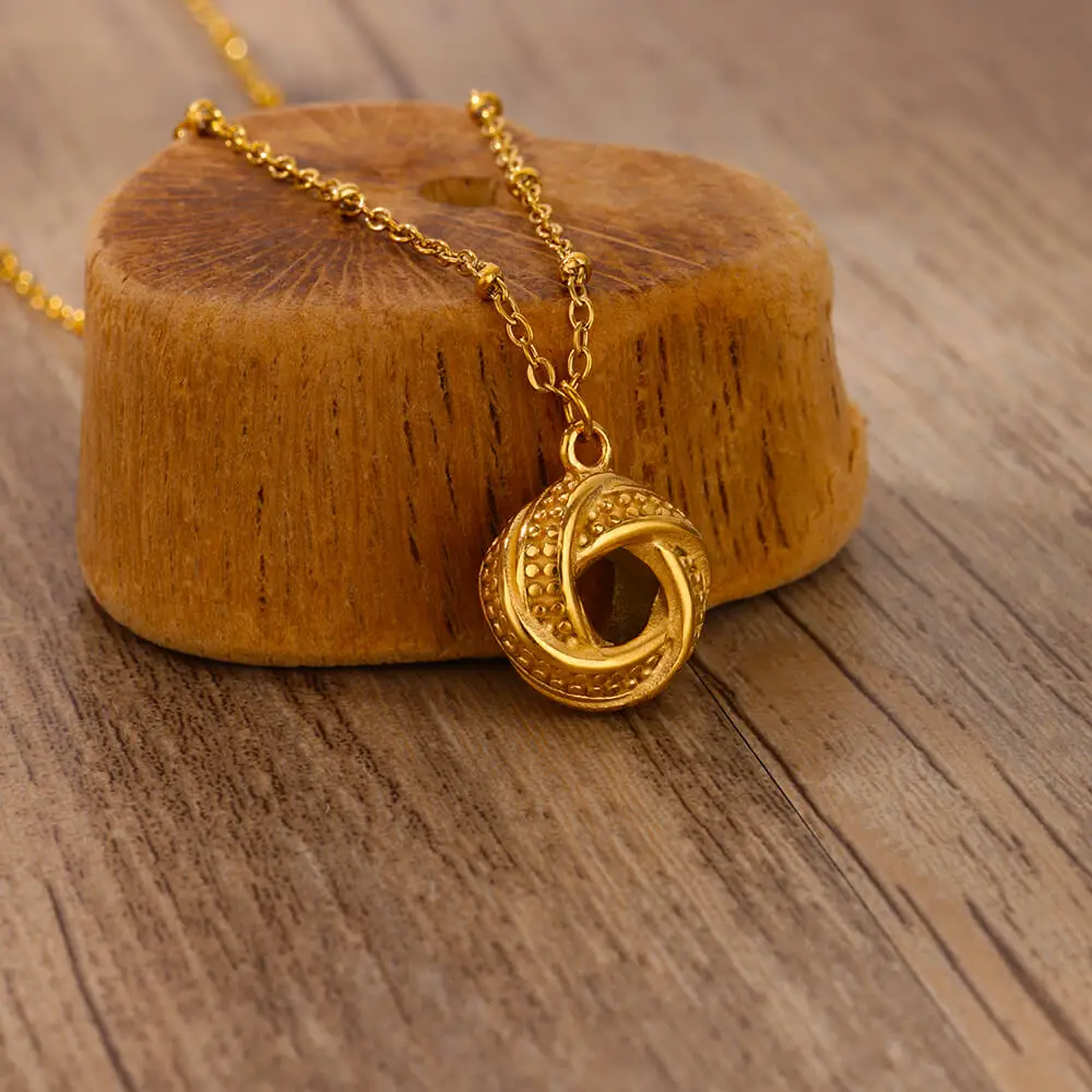 Stainless Steel Unique Knot Pendant Necklaces For Women