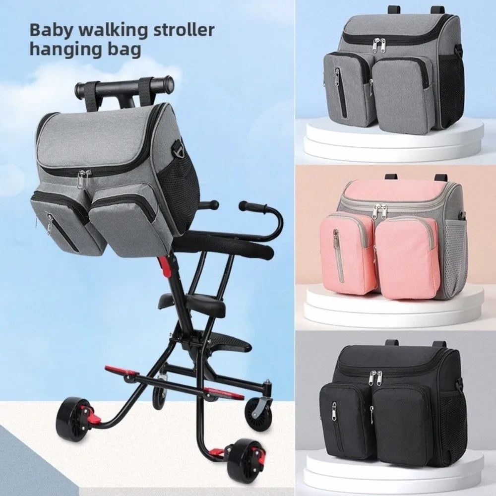 Waterproof Mommy Shoulder Bag Oxford Cloth Multi-Pocket Stroller Storage Hanging Bag Large Capacity Multifunctional