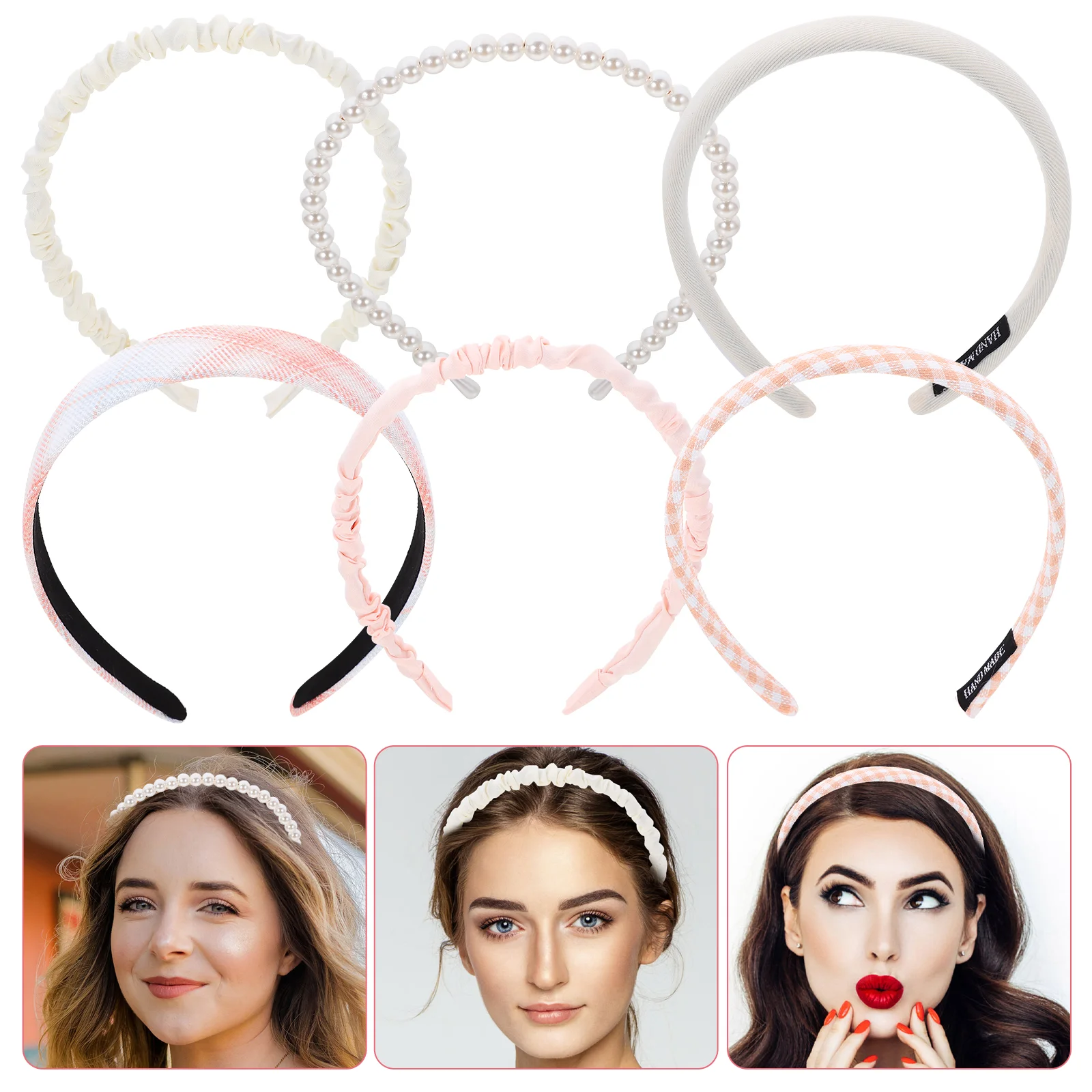 

6 Pcs Decor Hairbands Women Girl Accessories Headband Decorative Headbands Short Women's